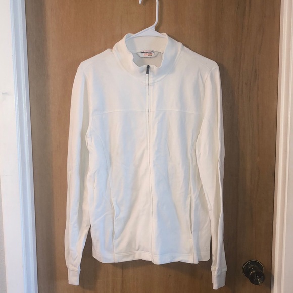 Izod Tops - IZOD XFG Stretchy Full Zip Athletic Jacket Pockets Large